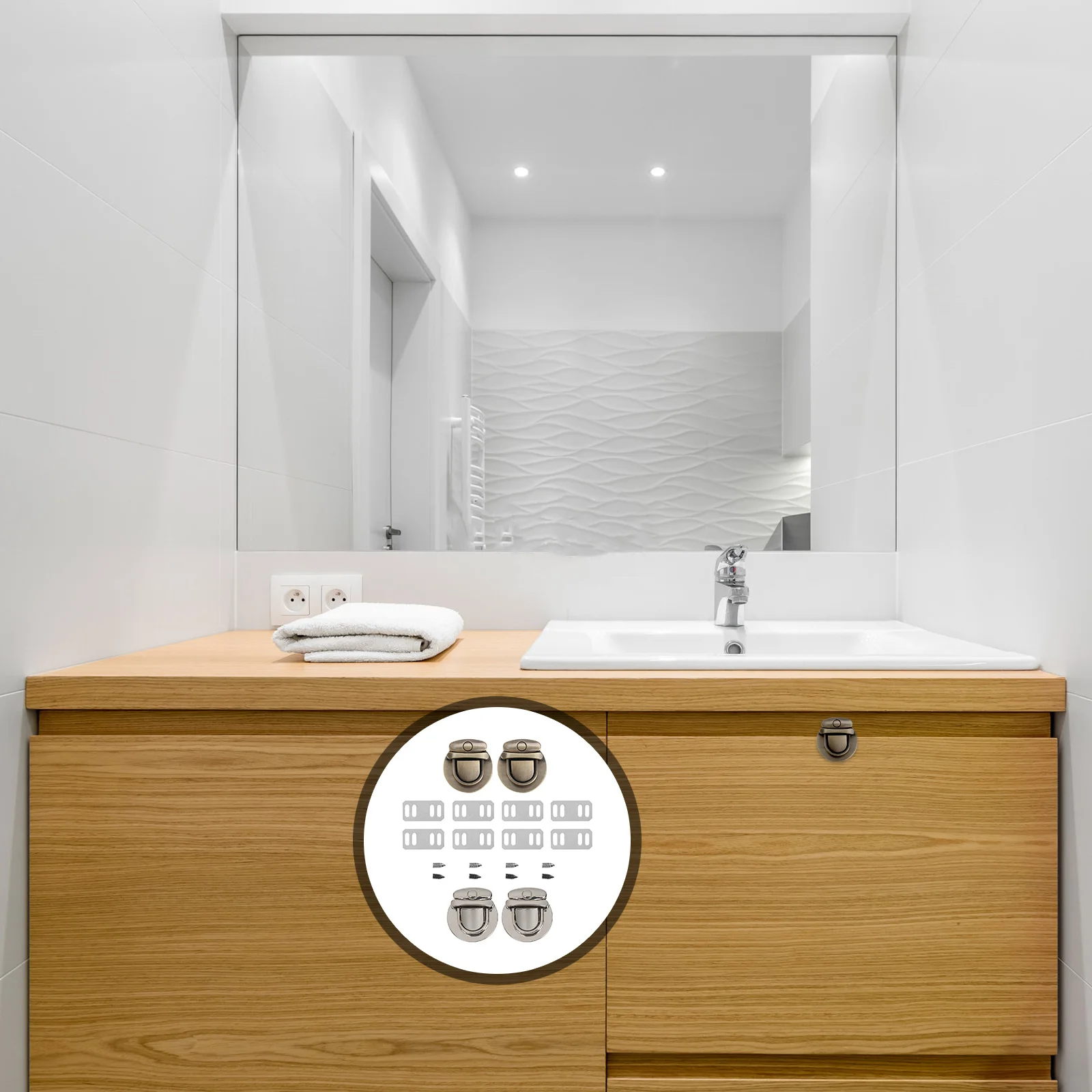 

20pcs Metal Box Latches Tuck Lock Closure For Wooden Cabinet Drawer Furniture Diy Vintage Style Catch Clasp Fastener Hardware