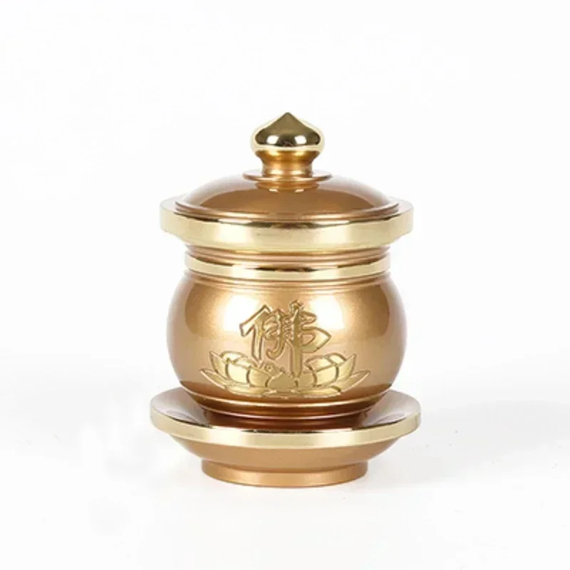Pure Copper Cup Supply Censer Fruit Tray Vase Buddhist Supplies Home Decoration Temple Sacrifice Pray for Auspiciousness