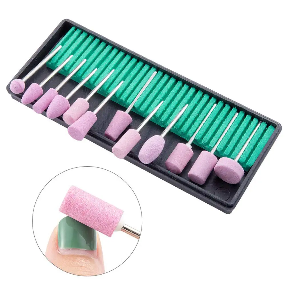 6/30 Stück Nagelkunst-Bohrer, Ersatz-Schleifpapierkopf-Set, Gel-Tipps, Schleif- und Polierwerkzeug, Zubehör für Pediküre-Maschinen – Detail 6