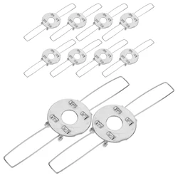 10 Pcs Lamp Holder Spring Clip Shape Buckles Bracket Adapter Lampshade Clamps Galvanized Iron DIY for