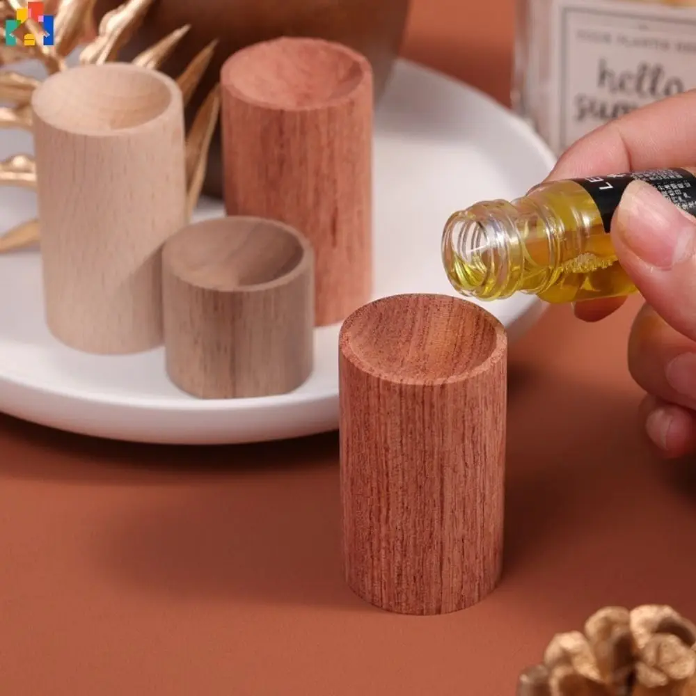 Wooden Essential Oil Mosquito Repellent Diffuser Desktop Fragrance Container Slowly Volatile Walnut Wood Refreshing Sleep Aid