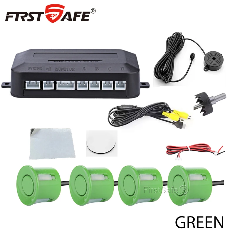 FirstSafe Factory CVBS AHD Video Parking 4-Sensoren Auto Reverse Backup Rear Buzzer Radar Monitor System unterstützt Android System