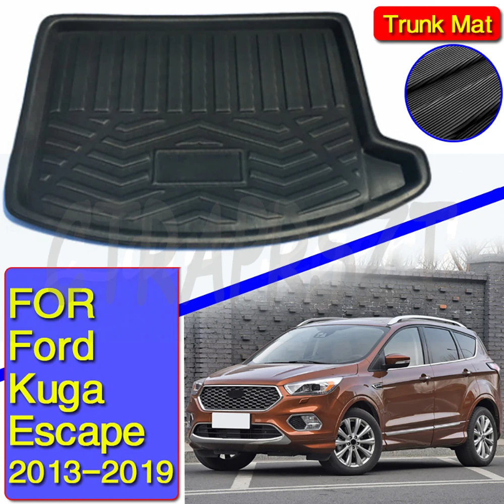 

For Ford Escape Kuga 3d 2013 2014 2015 2016 2017 2018 2019 Boot Mat Rear Trunk Liner Cargo Floor Tray Carpet Mud Kick Protector