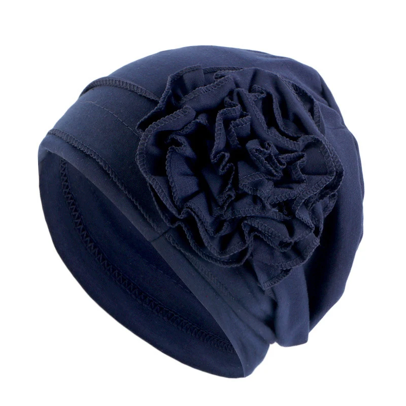 Nieuwe Bloem Decro Tulband Cap Mutsen Voor Vrouwen Moslim Hijab Zachte Hoofd Cover Dames India Cap Bandana Haaruitval Kanker chemo Cap