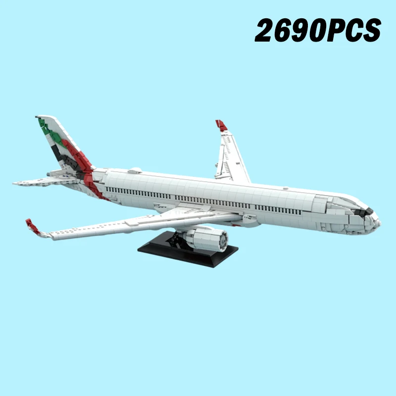 Airbus A350-900 Airlines Flugzeug Flugzeug Flugzeug Modell MOC Bausteine Ziegel Montage Spielzeug Geburtstag Geschenk Desktop Dekoration