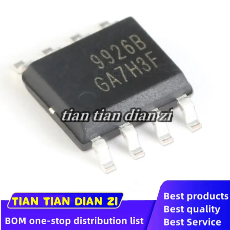 CHIPS SOP8 IC 9926B, lote de 10 unidades, en STOCK, AO9926B, SOIC-820V/7.6A, MOSFET