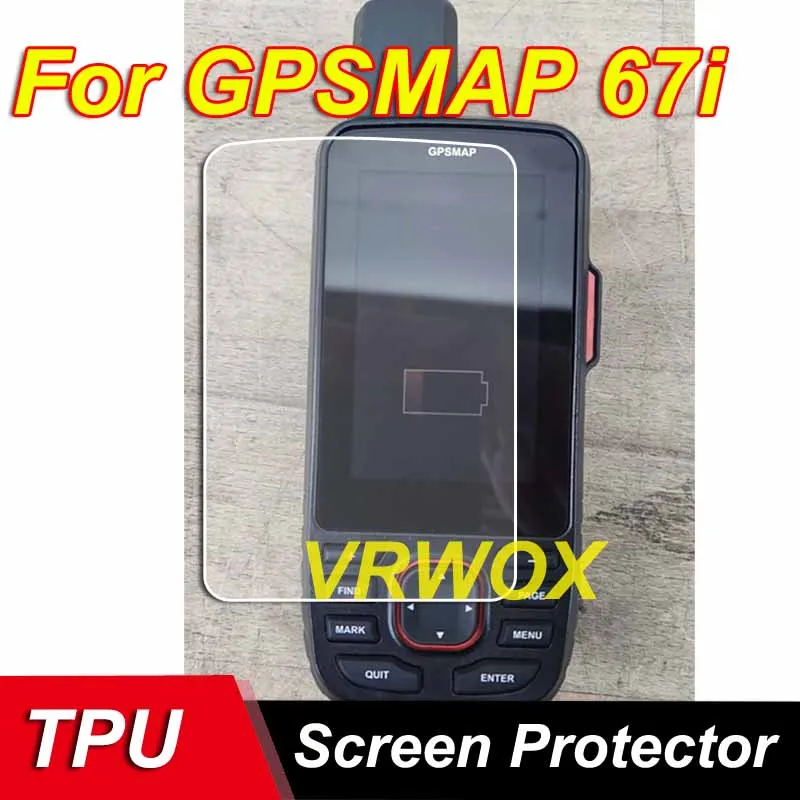 Protector de pantalla de 2 piezas para GPSMAP 67i 66s 679 TPU Nano película de pantalla