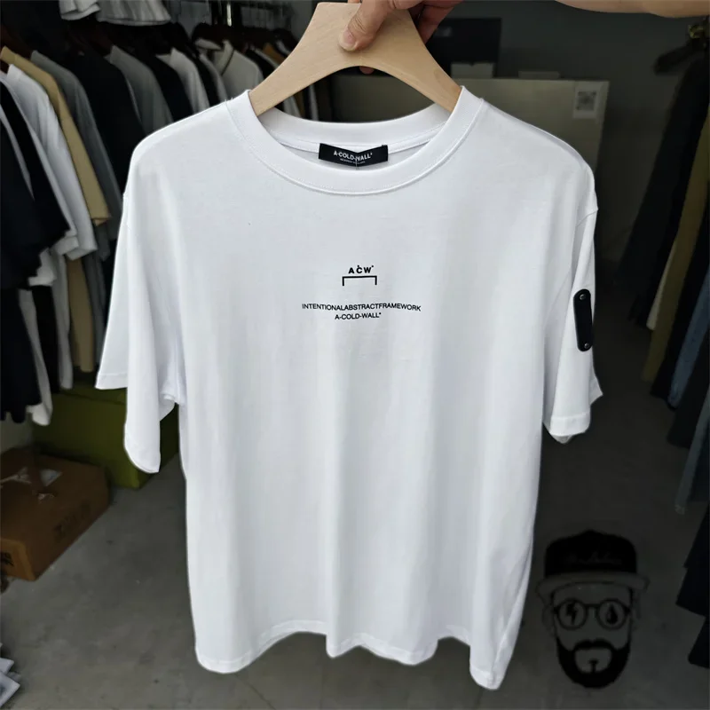 

cotton A-COLD WALL * T-shirt for men and women loose fitting ACW Tee Tops graphic t shirts