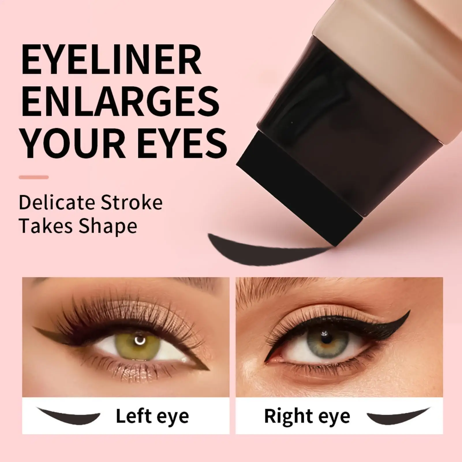 Waterproof Rotating Eyeliners Stamp Pen Sweat Proof & Long Lasting Easy To Use For Beginners Lazy Makeup Perfect For Daily