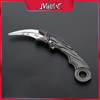 20cm Black Dragon Rotatable Claw Knife Valorant Champions Karambit Safety Military Training Knife Metal Model Game Weapon Toys