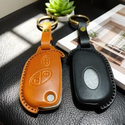Handmade for Maserati Quattroporte Ghibli Levante GranTurismo GranCabrio Flip Folding Car Key Cover Case Fob 3 Button Keyring