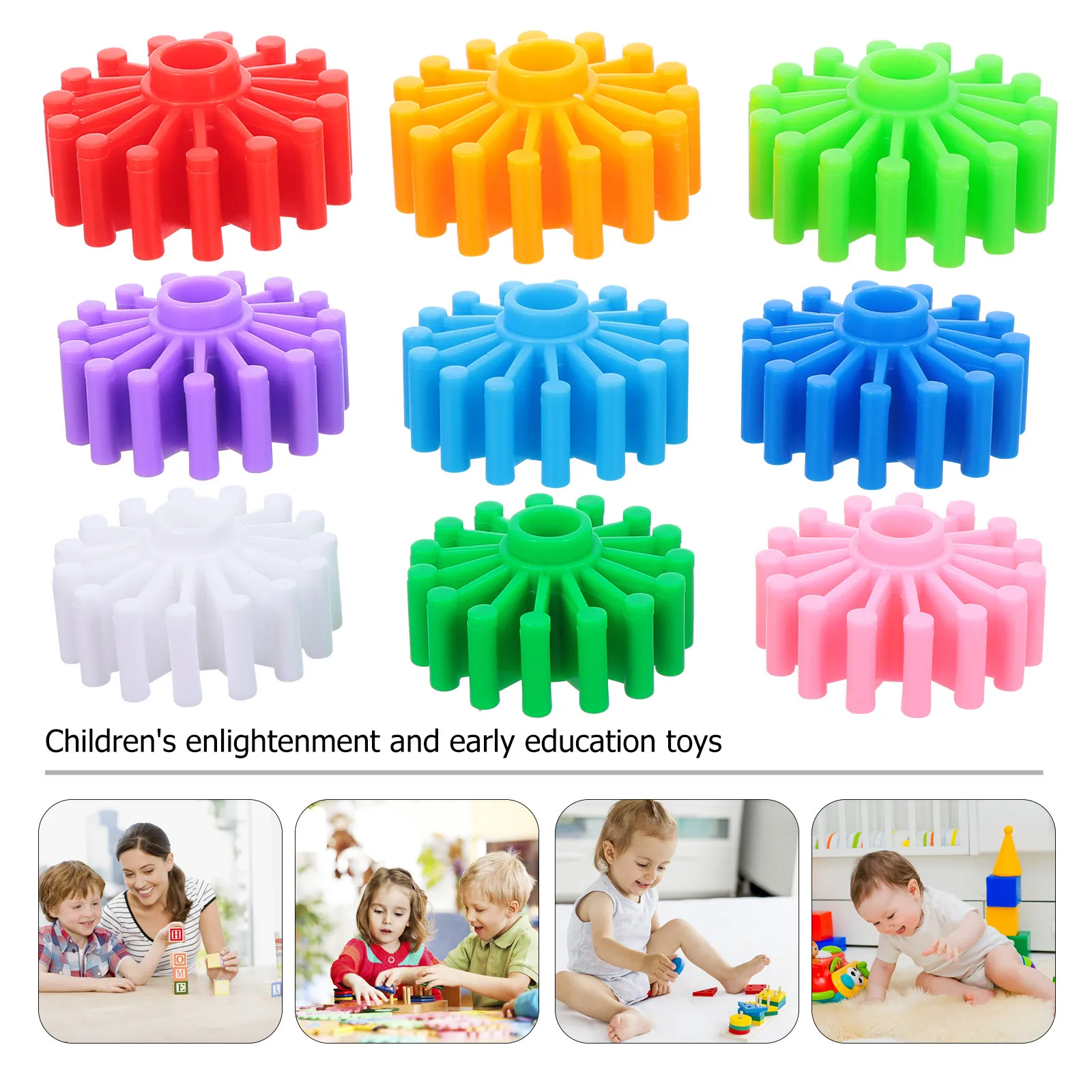 

1Set Gear Interlocking Building Kit Stimulating Creativity Educational Preschool Gift Early Learning Construction Set