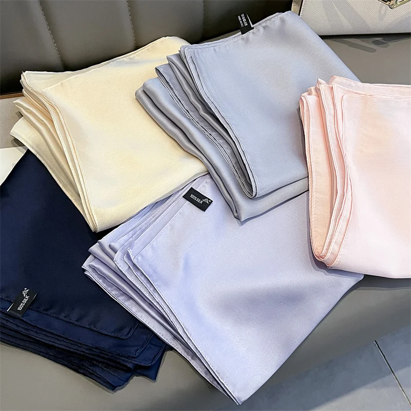 Women New Satins Muslim Hijab Shawls Scarf Soft Jersey Hijabs Plain Soft For Woman Muslim Islamic Voile Summer Shawls 90*180cm