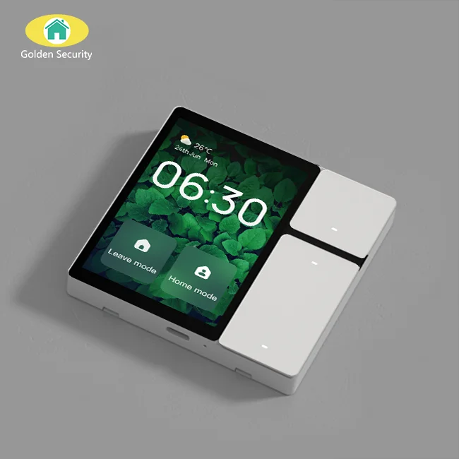 Golden Security TPP06 Smart Life 3.5 Inch Touch Screen Wall Light Switches with Built-in 3 Gang Relay Using Tuya APP