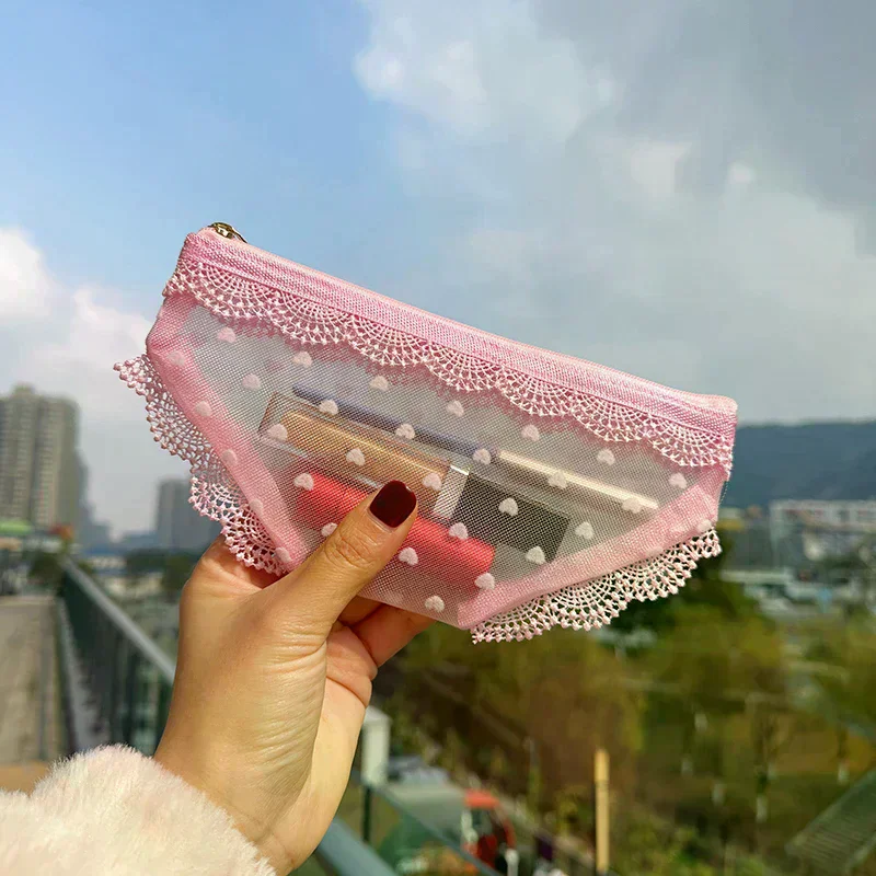 Clear Briefs Shape Travel Cosmetic Bag Fashion Mesh Toiletry Bag Makeup Storage Pouch Zipper Cosmetic Bag