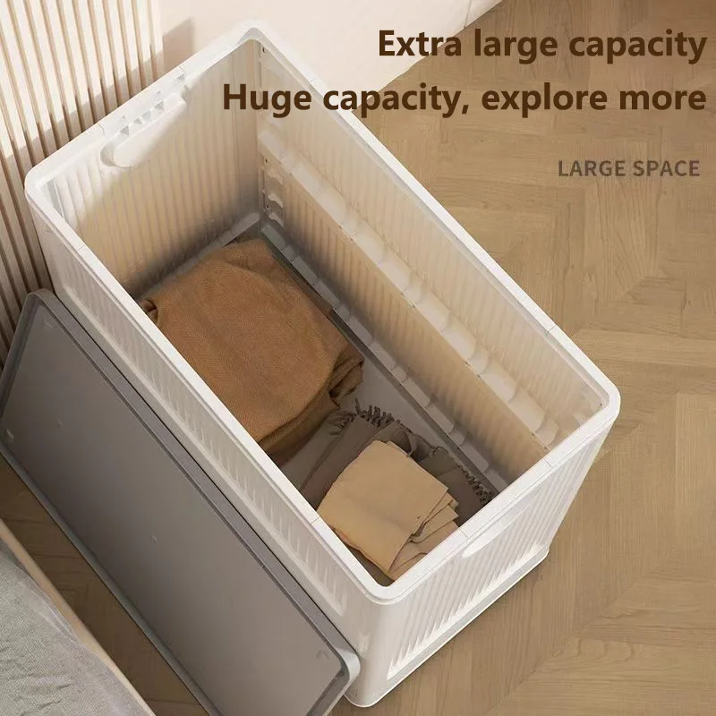 Cream Style Multifunction Large Capacity Plastic Storage Box Organizer for Home Organization Kids Clothes Socks Container