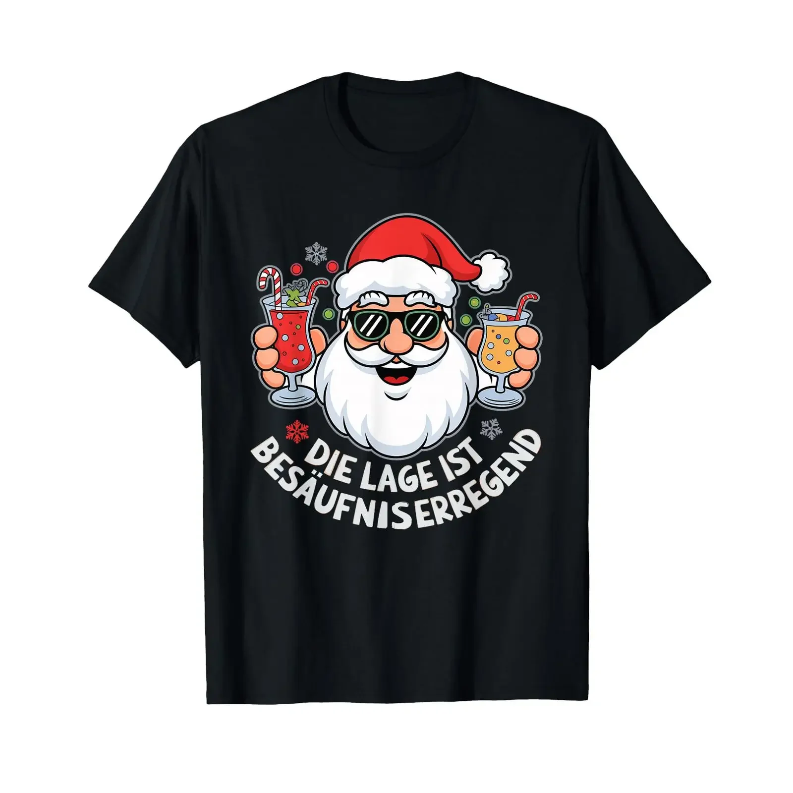 The situation is intoxicating Christmas Santa Claus T shirt vintage Washed Soft homme designer clothes Breathable fashion