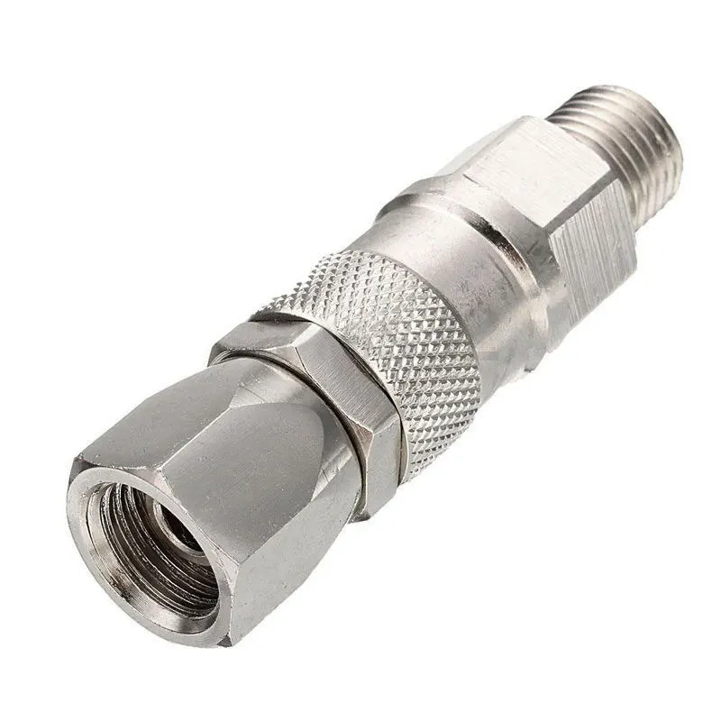 Tpaitlss 1/4 inch Stainless Steel Swivel Joint High Pressure Washer Connector Hose Fitting for Airless Spray Gun Paint Sprayer