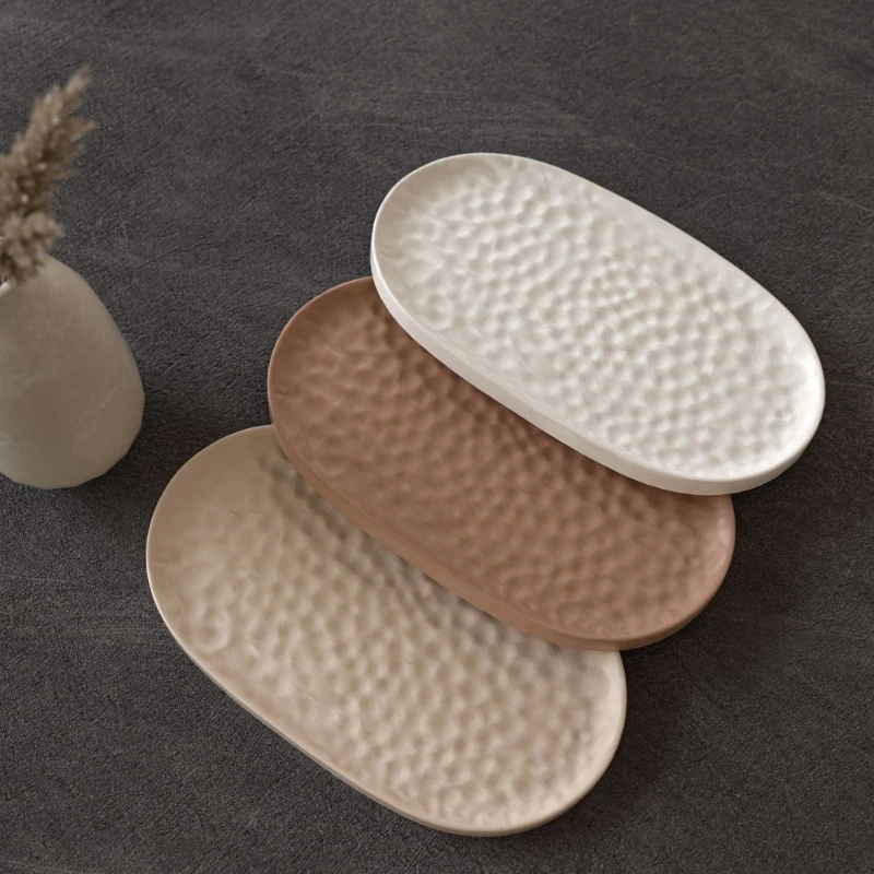 A0NF Easy to Use Silicone Mold Creating Decorative Trays Moulds with Unique Oval Suitable for Gifting Hand-Making