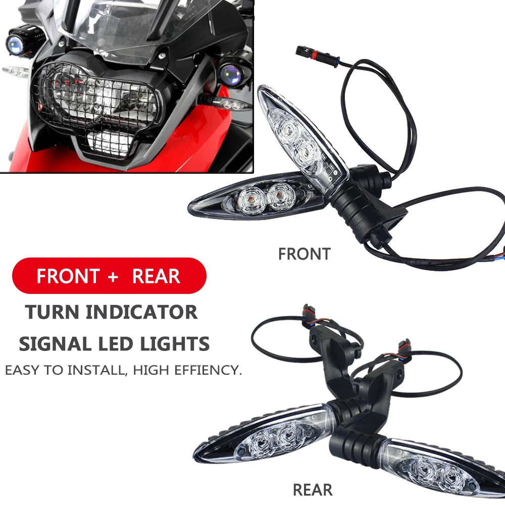 

For BMW R1200GS F800GS S1000RR F800R K1300S G450X F800ST Motorcycle Front or Rear LED Turn Signal Indicator Light Blinker