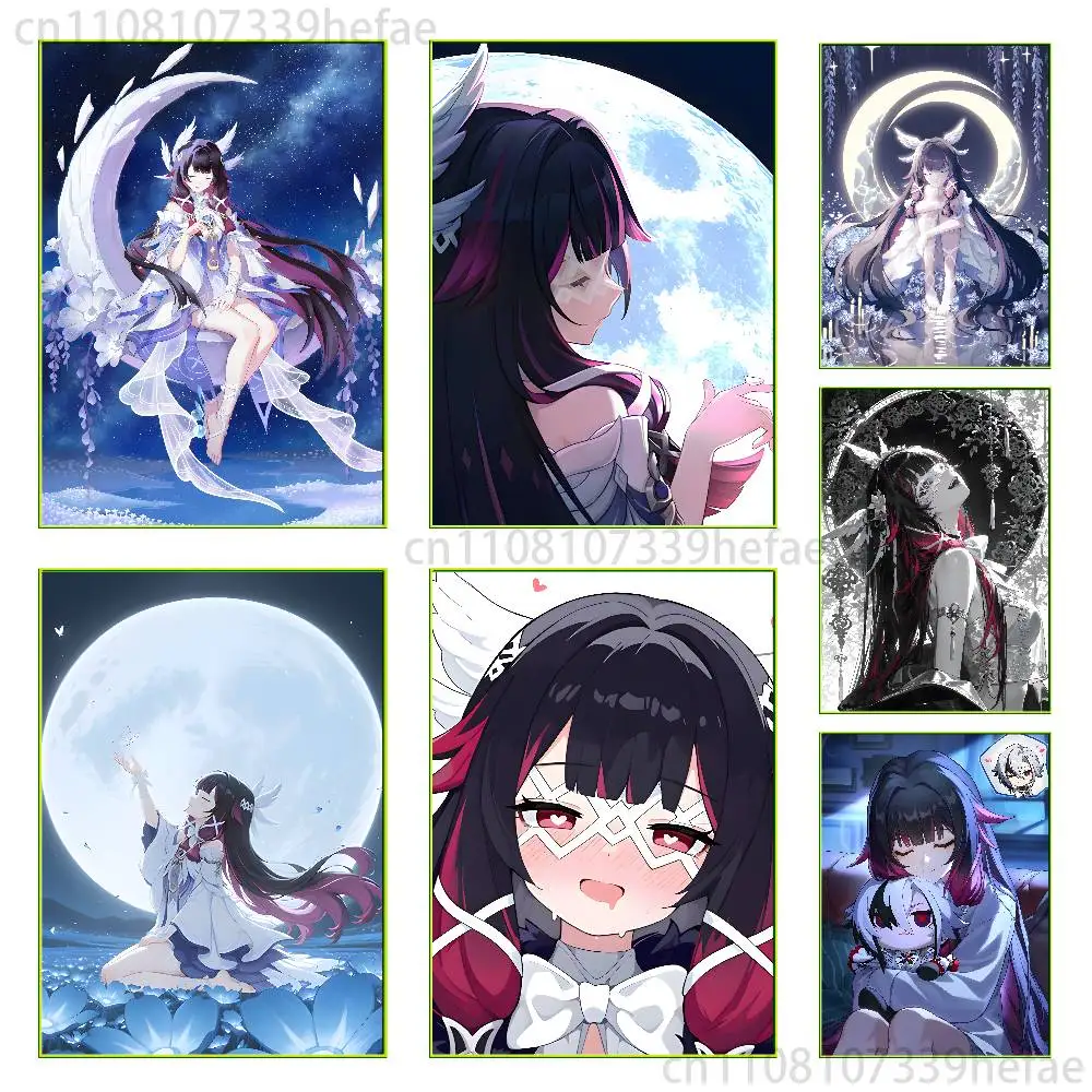 

Genshin Impact Columbina Poster HD art sticky wall waterproof home living room bedroom bar aesthetic decoration