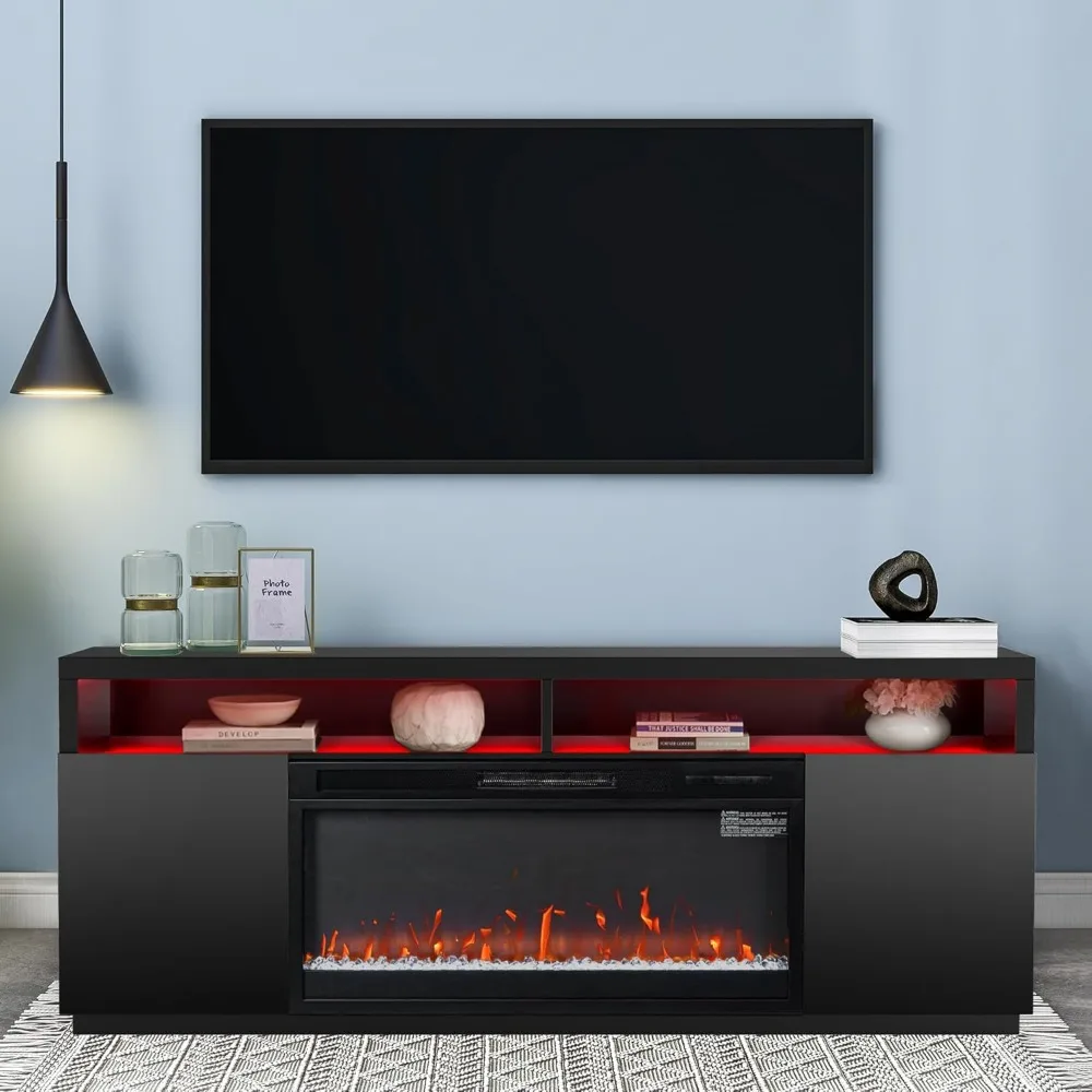 Fireplace TV Stand，with 36