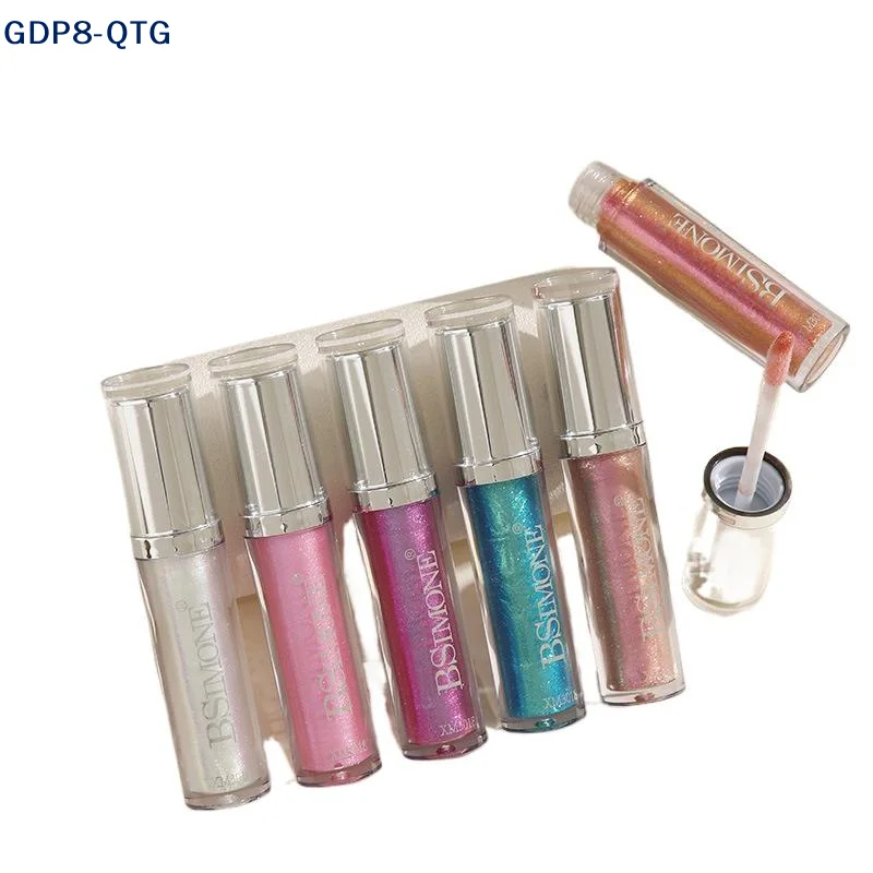 NEW BSIMONE Long Lasting Glitter Lip Gloss - Waterproof Moisturizing Luminous Shimmer Liquid Lip Glaze - Shiny Lipstick Makeup