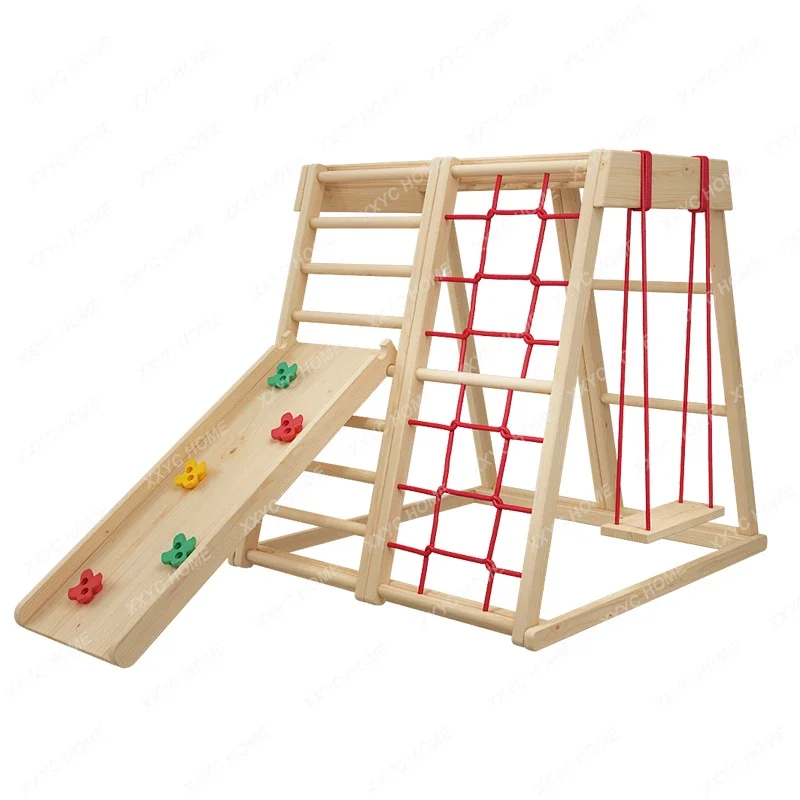 

Climbing frame Children's indoor solid wood slide swing Sensory integration training Home kindergarten Naughty castle paradise