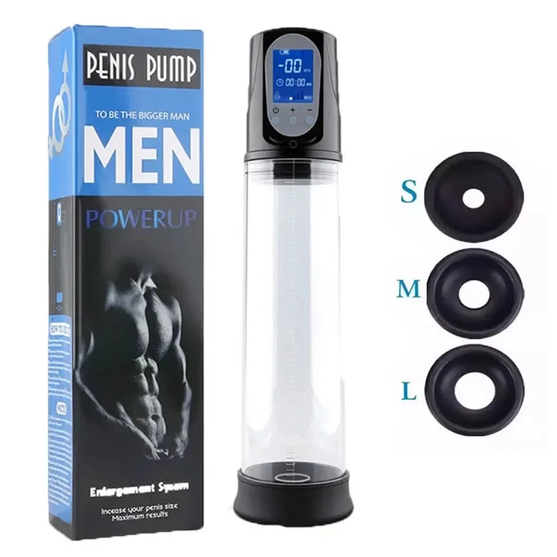 Electric Penis Pump Sex Toys for Male Men Masturbator Penis Extender Penile Vacuum Pump Penis Enlargement Enhancer Erection  Toy