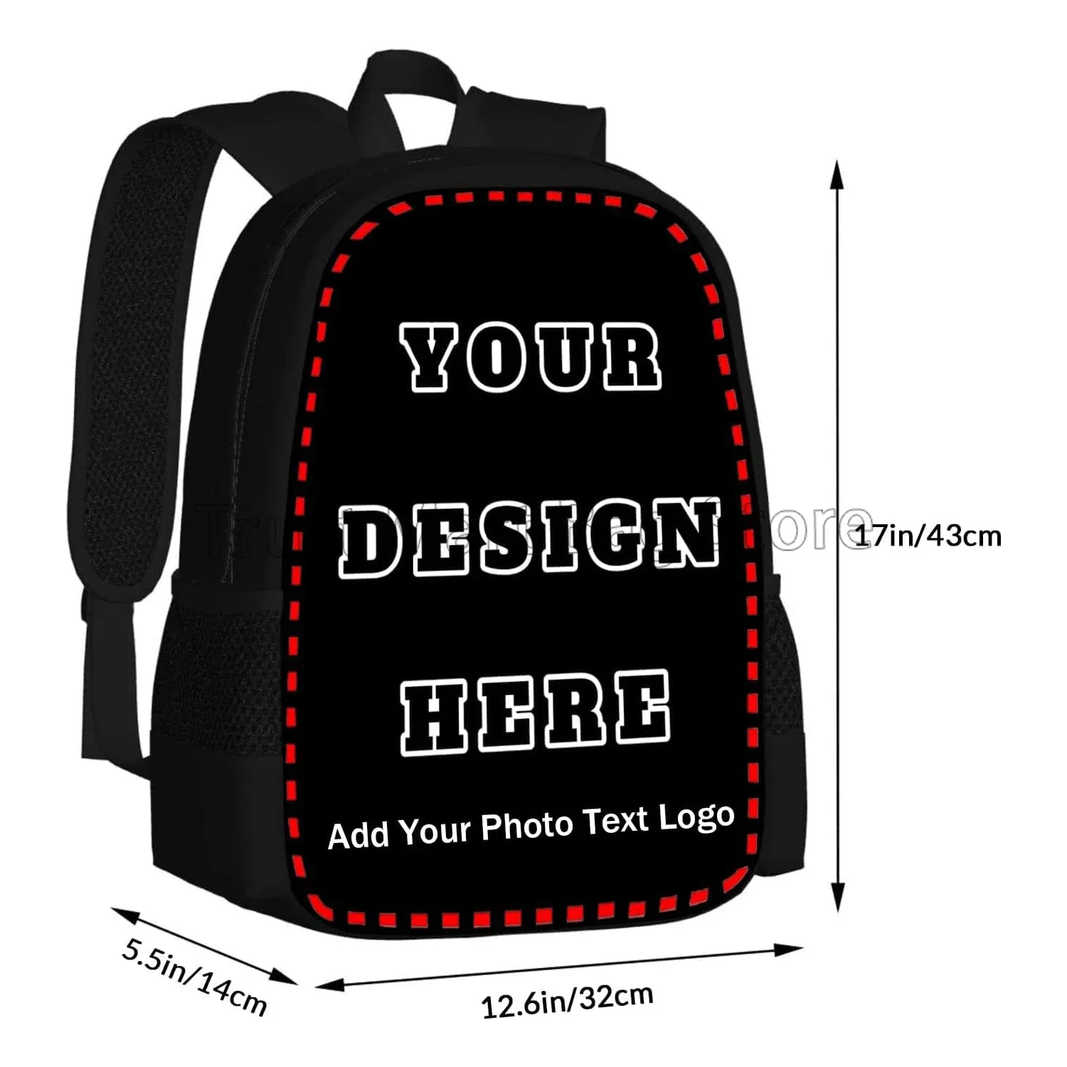 Custom Backpack for Boys Girls Personalized Text Image Backpacks Customize Laptop Backpacks for Men Women Casual Travel Backpack