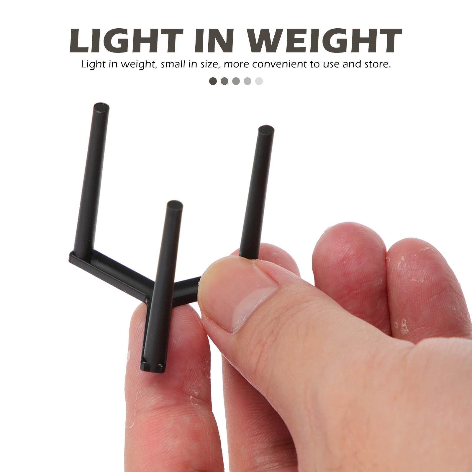 

200pcs Black Pizza Tripod Stand Stackable Rack Serving Anti Stick Fixing Takeaway Home Restaurant Hotel Pizzeria Storage