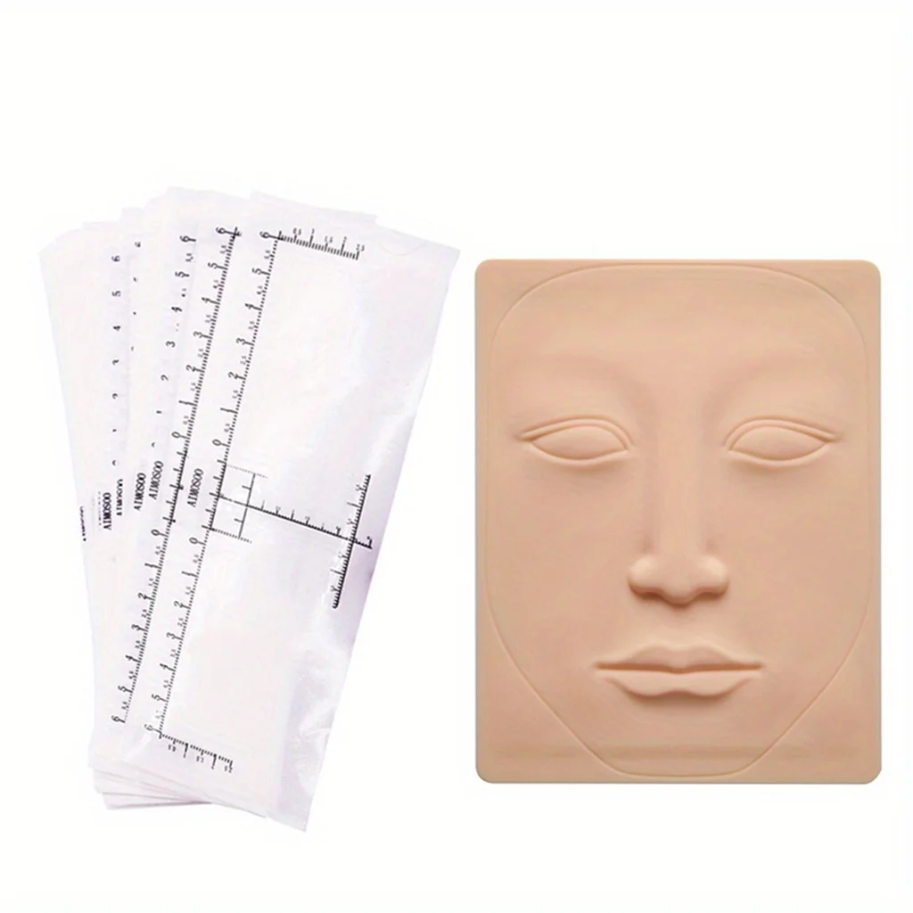 

10 Eyebrow Ruler Set -1 Facial Practice Skin and Blank Eyelip Facial False Skin (Suitable for Tattoo Beginners)