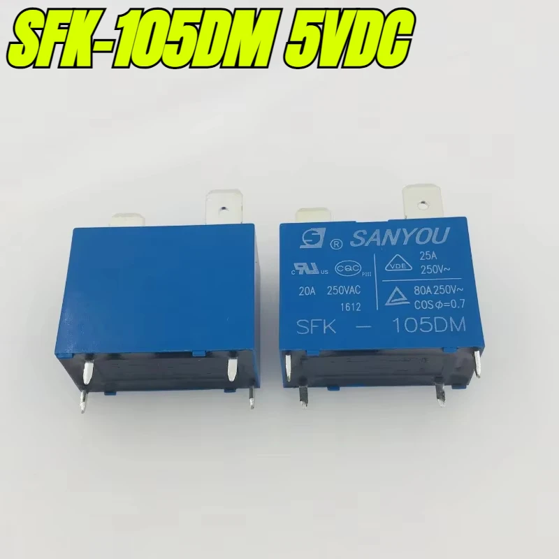 （Brand New Original）1pcs/lot 100% original genuine relay:SANYOU Relay SFK-105DM 5VDC 4PINS 25A 250VAC HF102F-5VDC