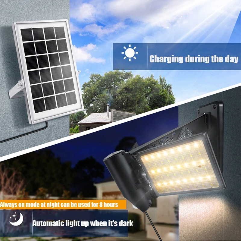 Solar LED Flood Lights Toggle Garden Street Outdoor Waterproof Solar Shed Light Landscape Battery 4000MAh