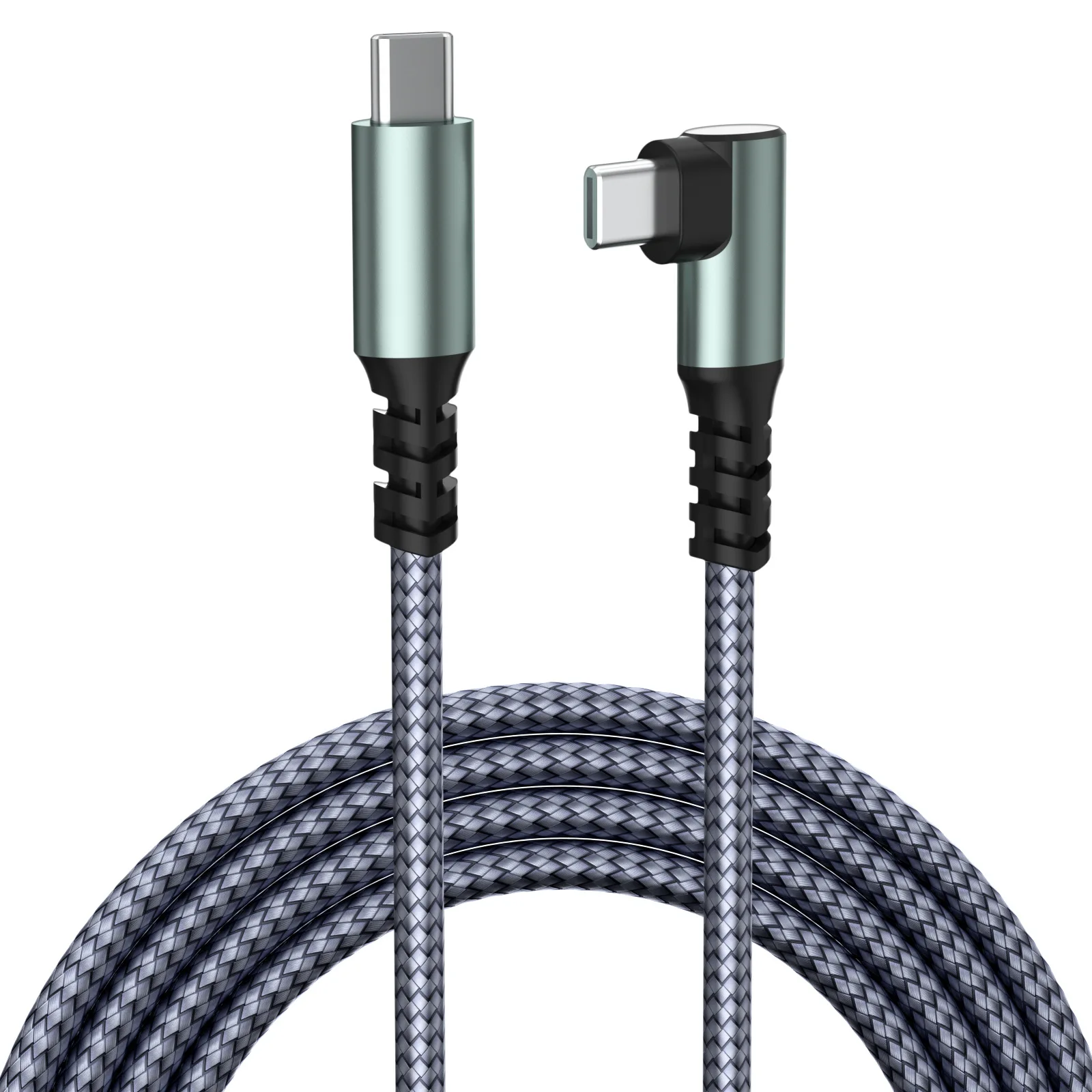 60W 1 m /2 m /3 m elbow fast charging cable PD type-c interface charging cable nylon braided data cable for iPhone16 Xiaomi