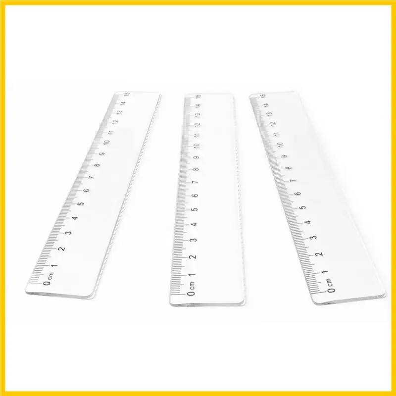 Q1JF 5 PCS 15/20 Rignetto Straight Primary School Set Set Plastic Ruler Clear Ruler