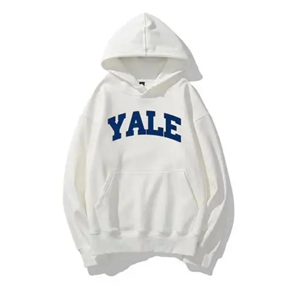 Y2K Autumn and Winter Yale University YALE Printed Hoodie Unisex Women\'s Casual Cotton Hip Hop Retro Street Adult Hooded Hoodie