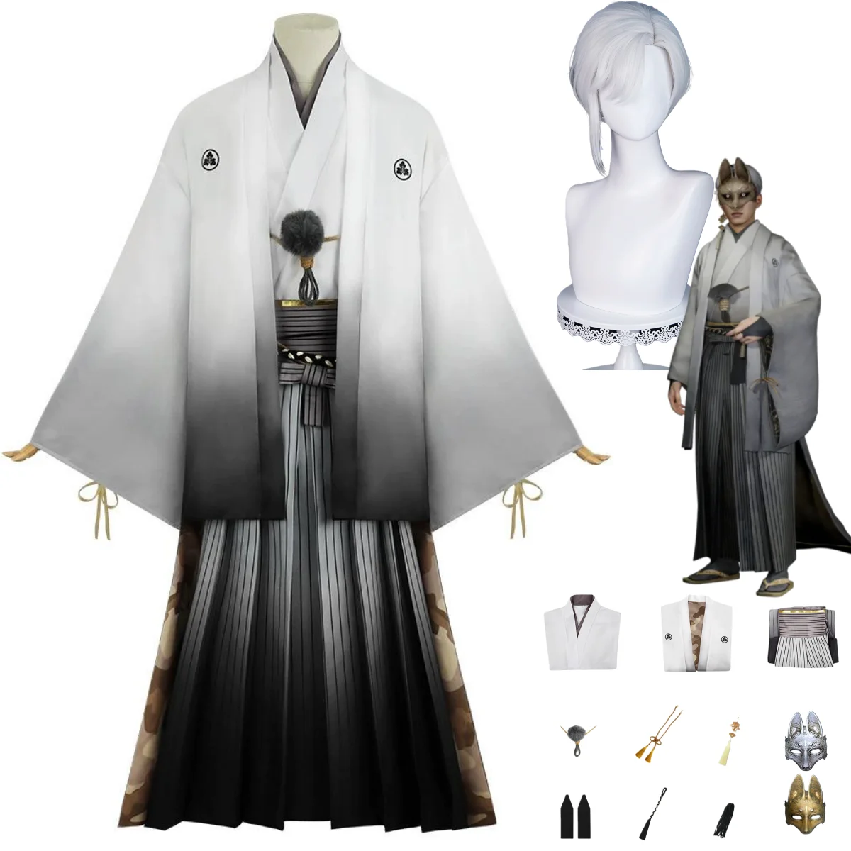 

Новый костюм для косплея по игре Silent Hill: Маска лисы Котойуки Цунеки, кимоно-хаори в японском стиле, карнавальный костюм для мужчин, 2026