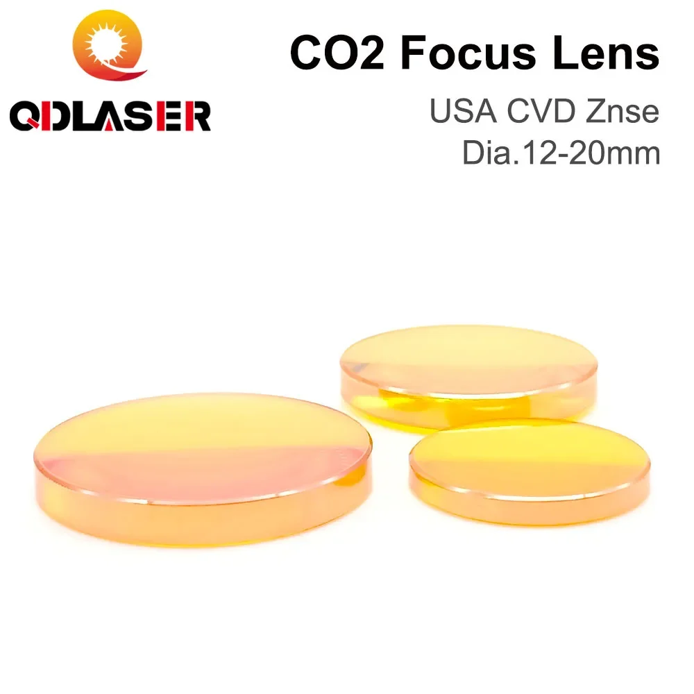 ZnSe 초점 렌즈 미국 CVD 렌즈, CO2 레이저 조각 절단기용, 직경 12mm, 15mm, 18/20mm, FL25.4 mm, 38.1mm, 50.8mm, 63.5mm, 76.2mm, 101.6mm, 127mm, 160mm