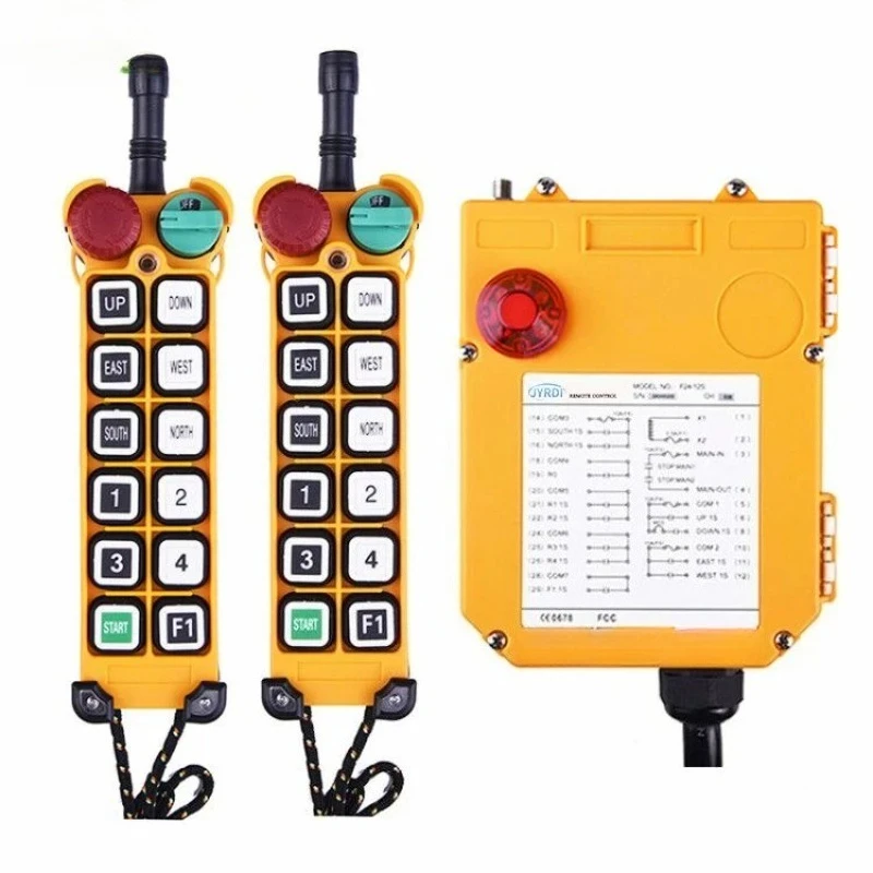 F24-12S Wireless Industrial Remote Control Single Speed 12 Buttons for Hoist Bridge Crane Lifting Equipment Spare Part