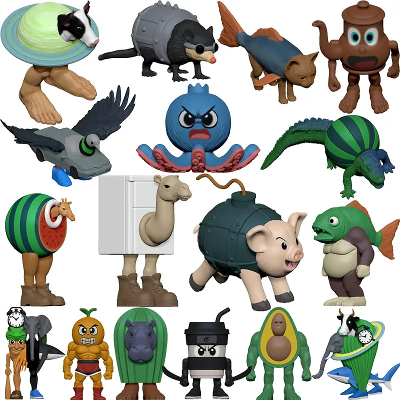 تونغ تونغ تونغ صحور Tralalero Tralala الإيطالية Brainrot اليقطين الوحش الطبعة أنيمي عمل الشكل الكرتون حلية لعبة هدية #1