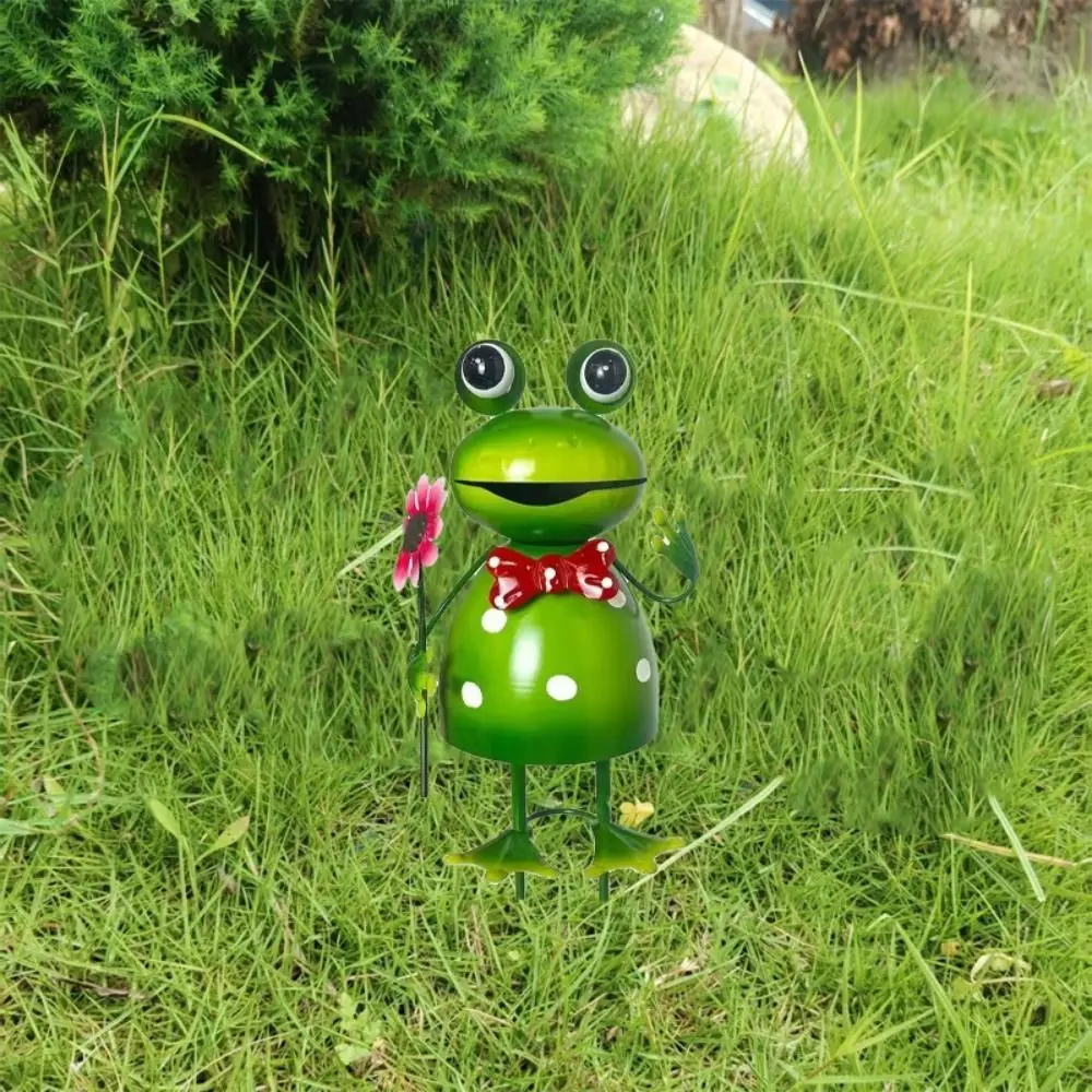 

Garden Decor Metal Frog Statue Creative Art 3D Frog Figurine Cute Funny Animal Miniatures Sculpture Garden