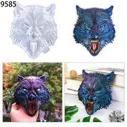 Wolf Headsculpture  Gypsum Silicone Mold DIY Epoxy Resin  Frog  Cat Face Head Plaster Mold Home Wall Decoration Craft Ornaments