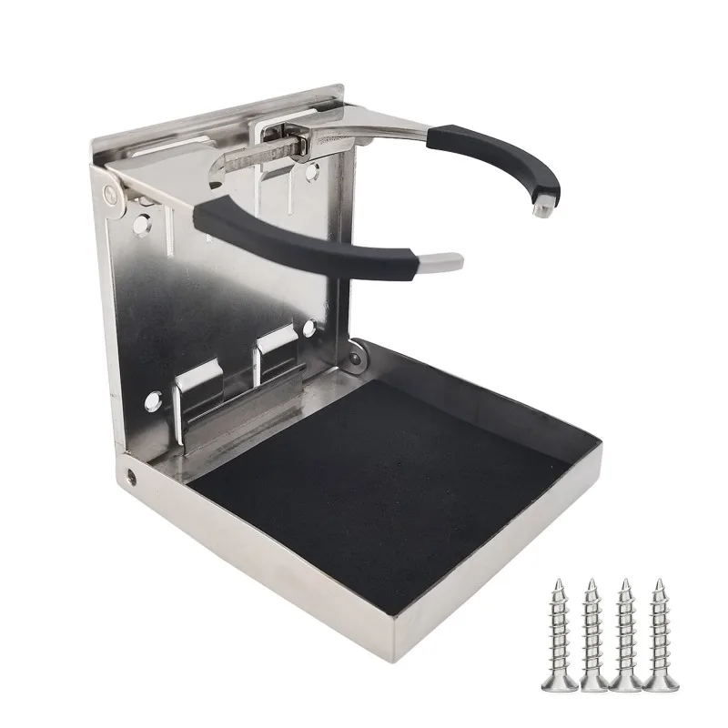 

Stainless Steel Folding Cup Holder, Car RV Cup Holder 316 Stainless Steel RV Yacht Boat