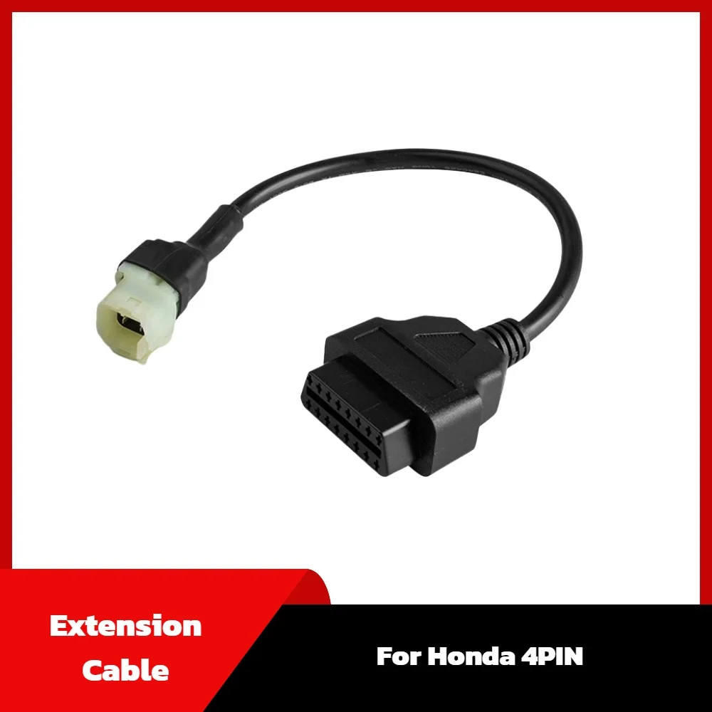 

OBD Motorcycle Cable for Honda 4 Pin Plug Cable Diagnostic Cable 4Pin To OBD2 16 Pin Adapter Motorbike Scanner Convert Connector