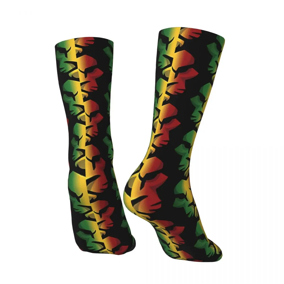 Lion1 Rasta Lion Of Judah Rastafari Kawaii Socks School Cartoon Pattern Socks