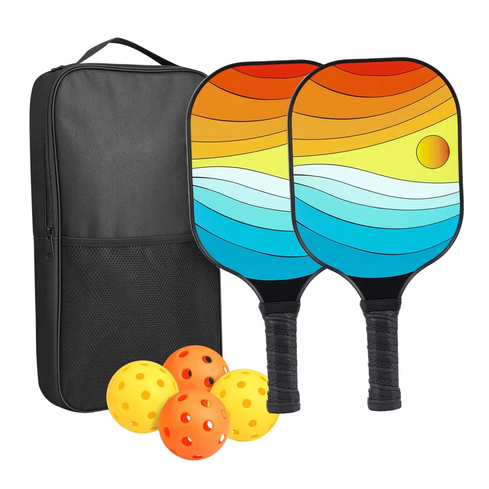 

Pickleball Racket with 2 Rackets 4 Pickleballs for Home Gym Yard Adults Kids