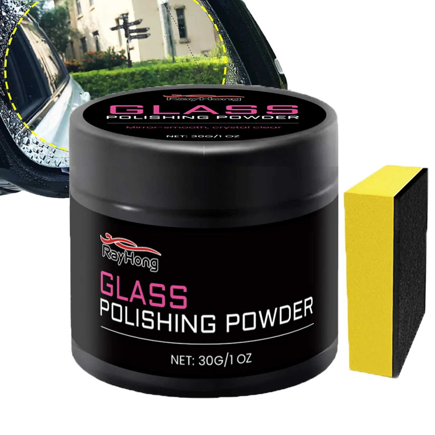30g Glass Polishing Powder Kit Scratch Remover for Car Windows, Headlights, Boat & Aquarium Glass, Multi-Purpose Repair Powder