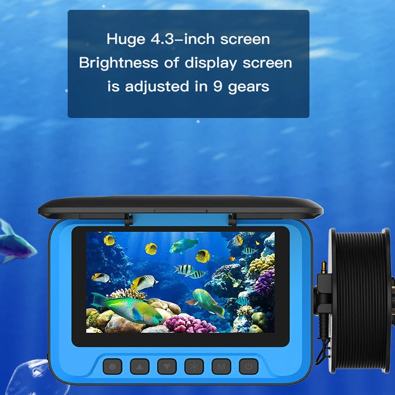 Eyoyo FDV3000 4X Digital Zoom Sea Fishing Camera Kit  4.3 Inch LED Screen Underwater Monitoring Fish Finder Mobile Power Supply