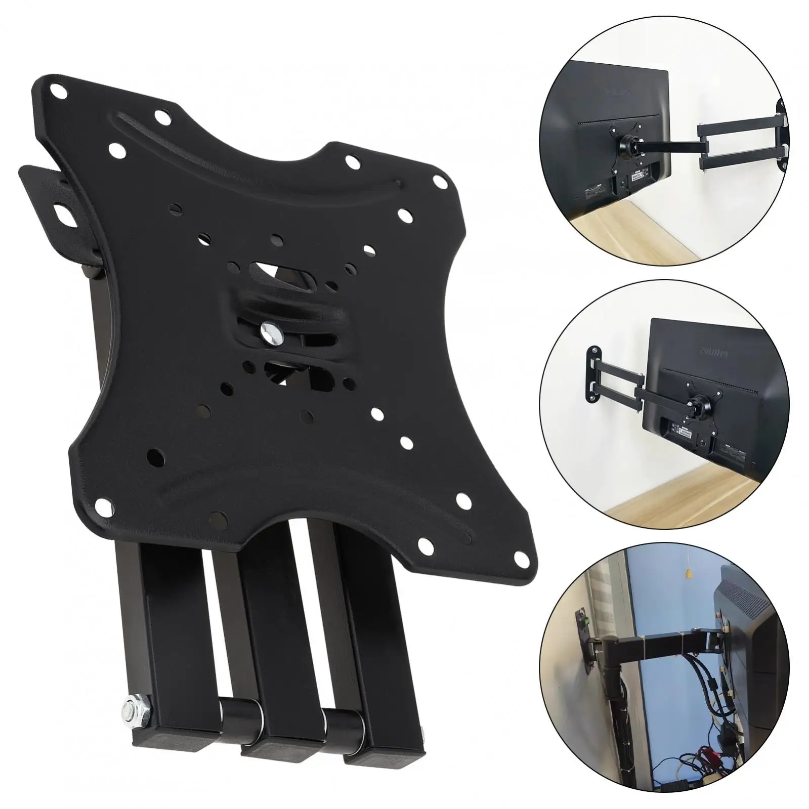 35KG Adjustable TV Wall Mount Bracket Flat Panel TV Frame Support 15 ° Tilt with Level for 14 - 42 Inch LCD LED Monitor